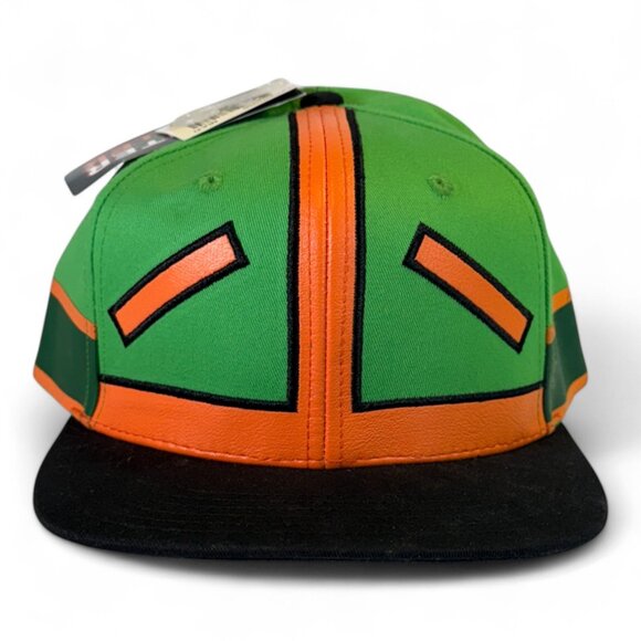 Hunter X Hunter Gon Flat Brim Snapback Hat Concept One Green & Orange - Picture 2 of 6